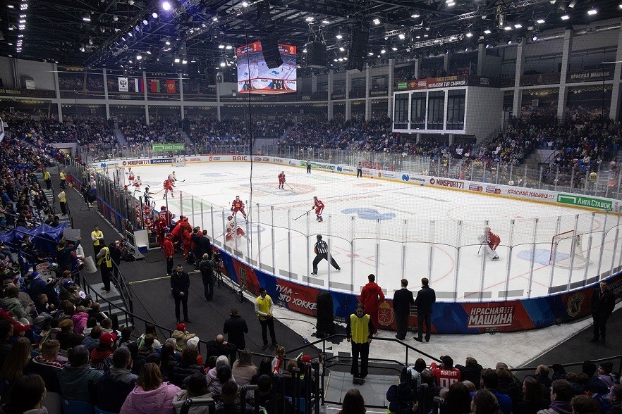 В Туле прошел хоккейный матч между сборными России и Белоруссии